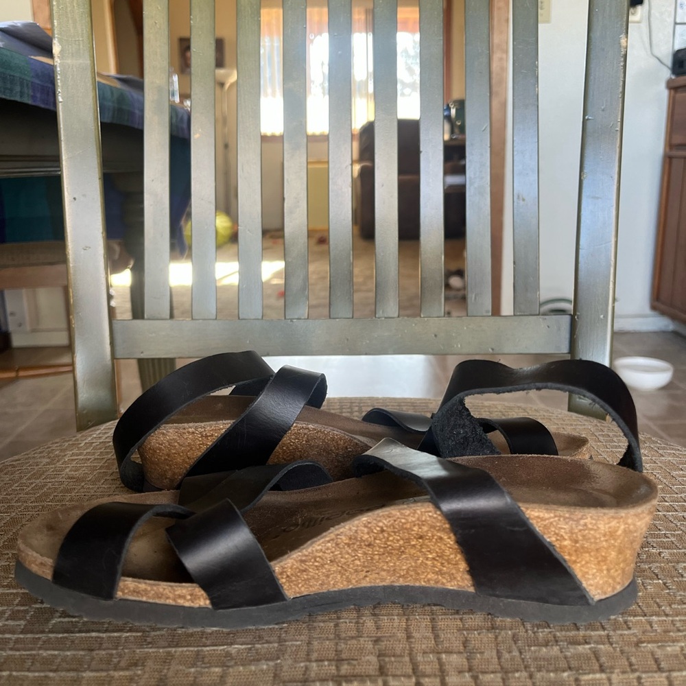 Birkenstock Papillio Lola sandals. Black leather. Size 37, 6-6.5. - Picture 9 of 13